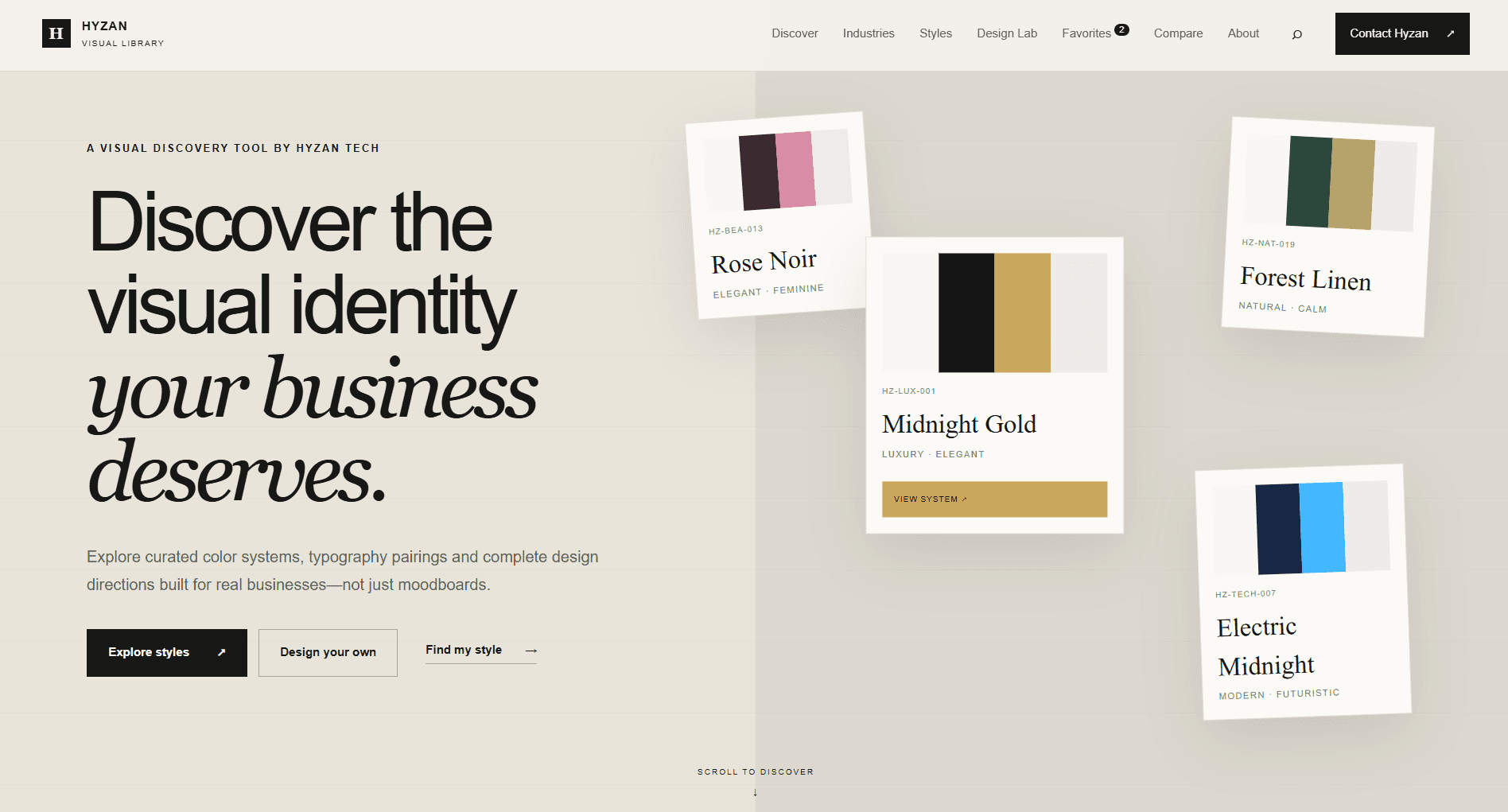 Hyzan Visual Library responsive website preview