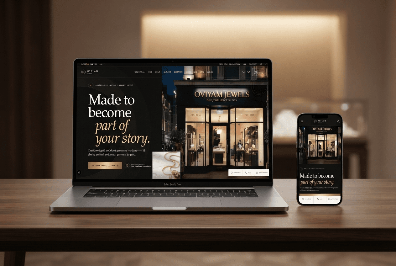 Oviyam Jewels website preview