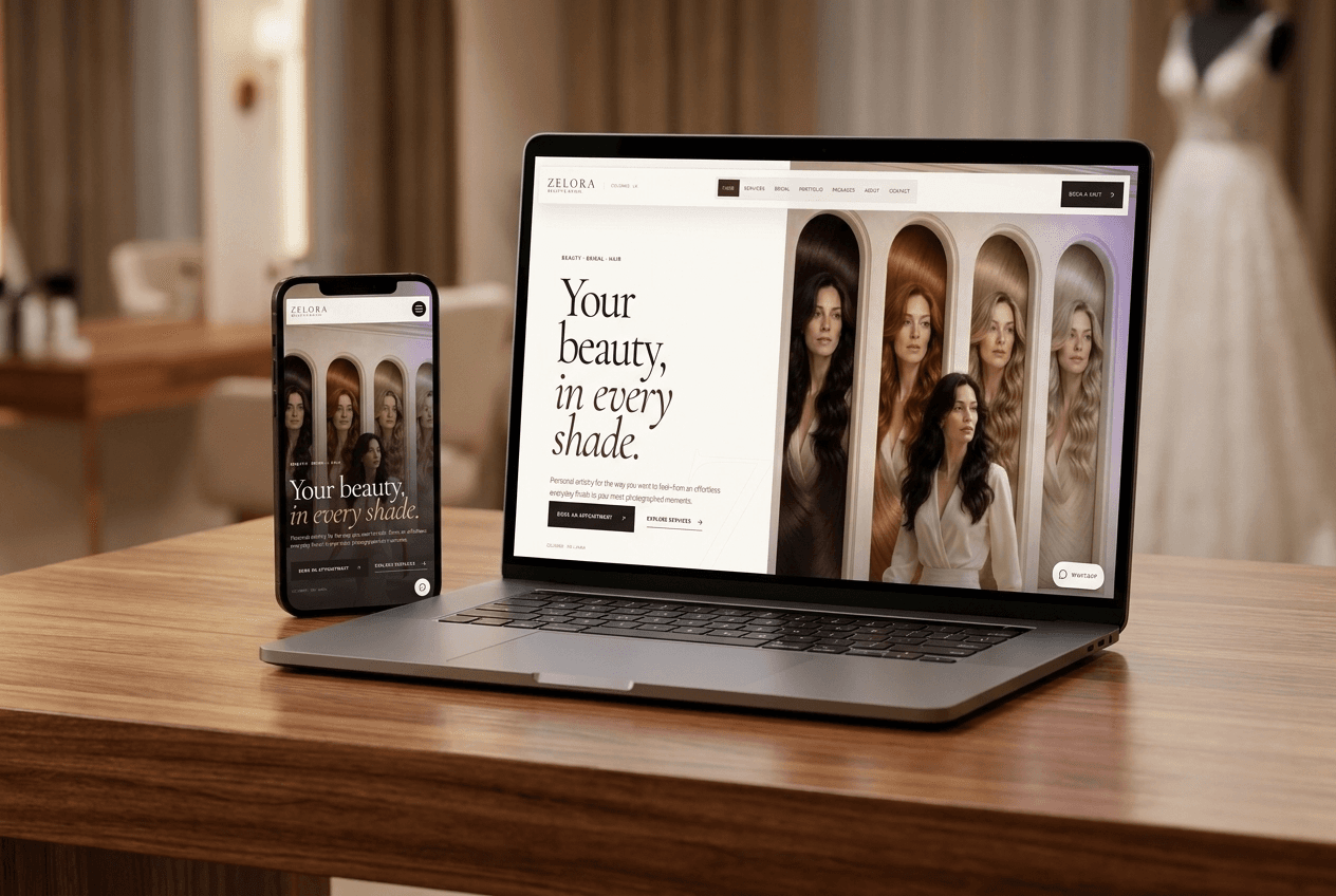 Zelora website preview