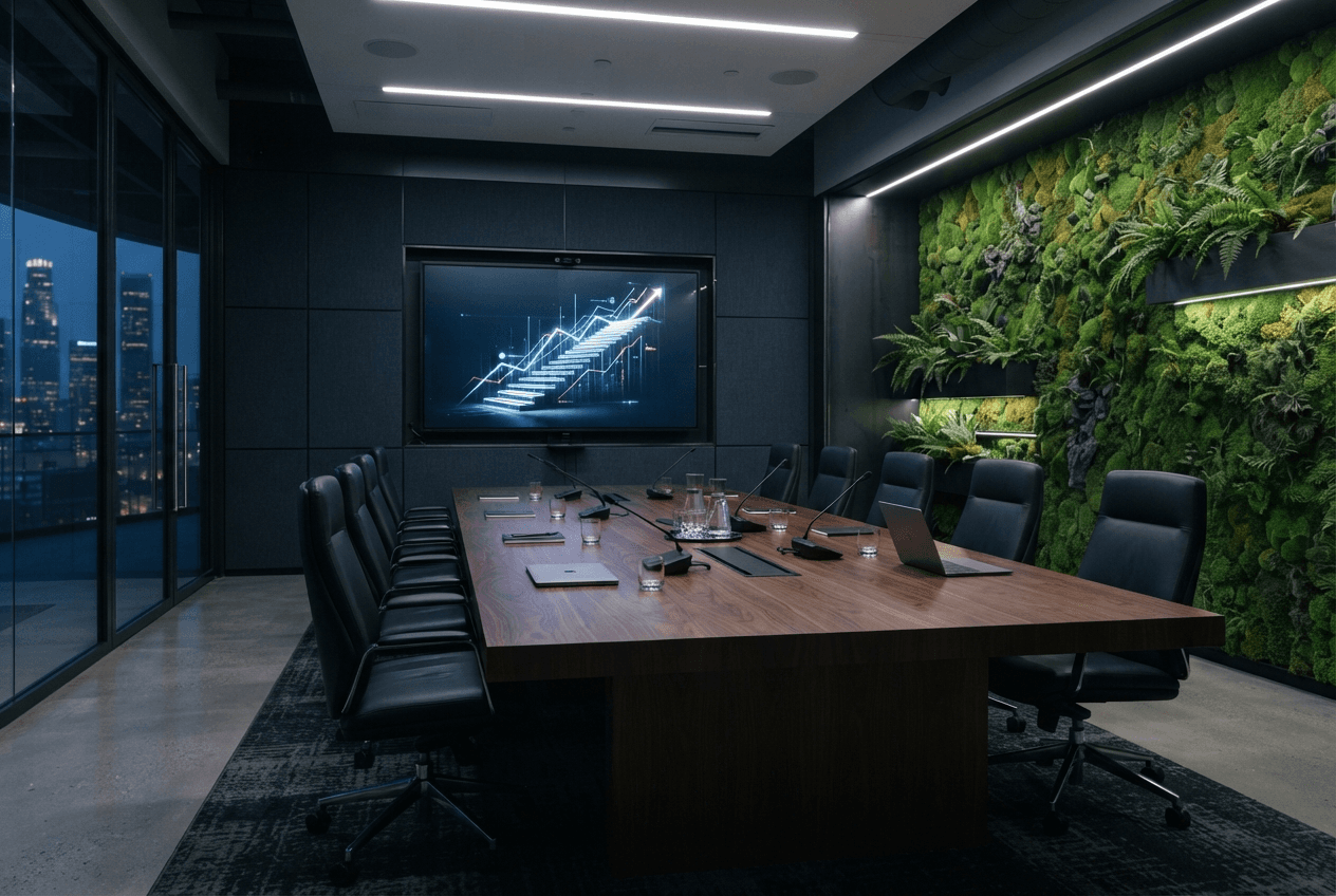Premium strategy room prepared for collaborative planning